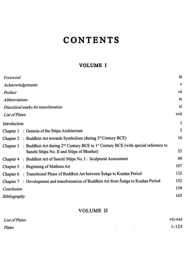 Buddhist Art- Sanchi to Early Mathura (Set of 2 Volumes) - Indya