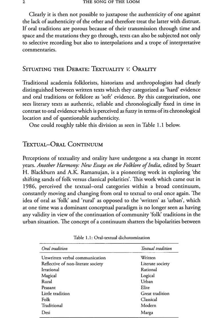 The Song of The Loom (Weaver Folk Traditions in South India) - Indya