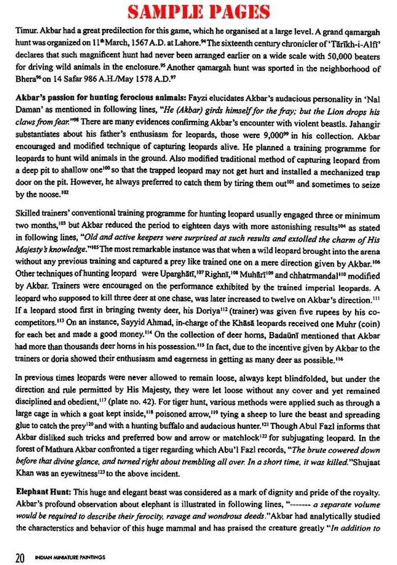 Indian Miniature Paintings (Huntings Scenes of The Mughal Period) - Indya