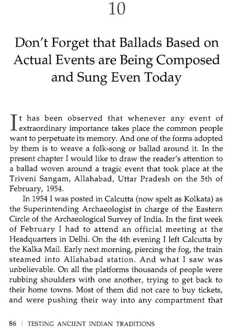 Testing Ancient Indian Traditions (On The Touchstone of Archaeology) - Indya