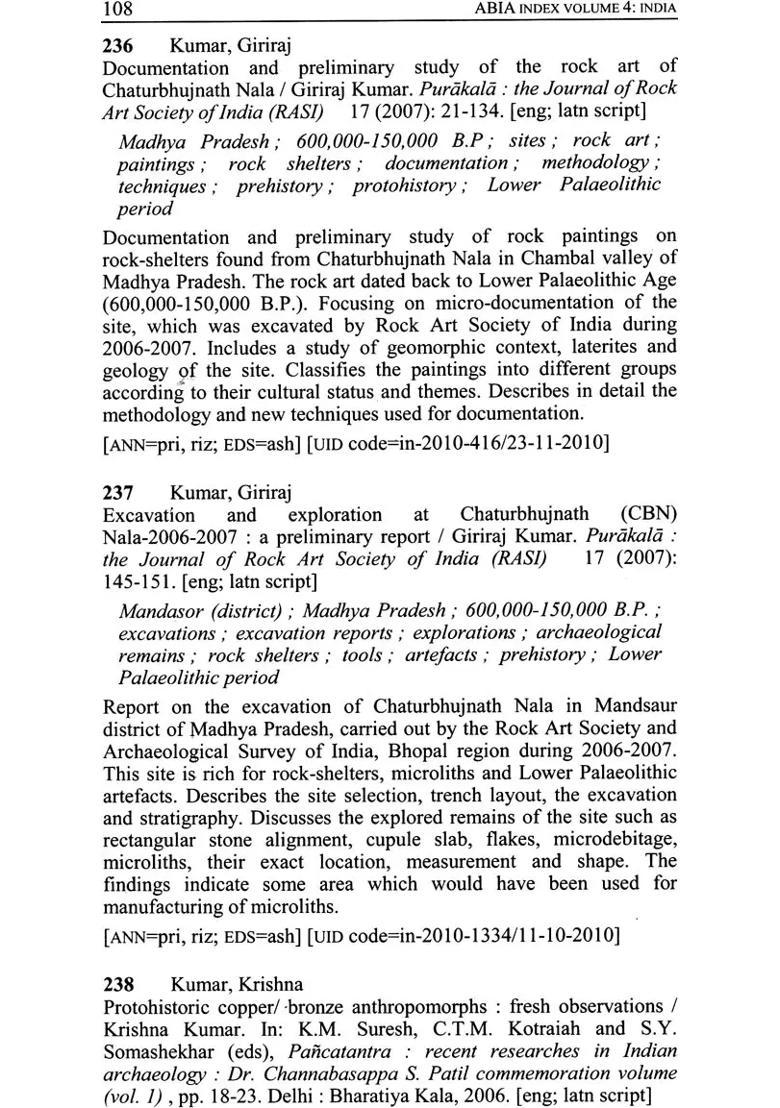 South and Southeast Asian Art and Archaeology Index (Volume Four) - Indya