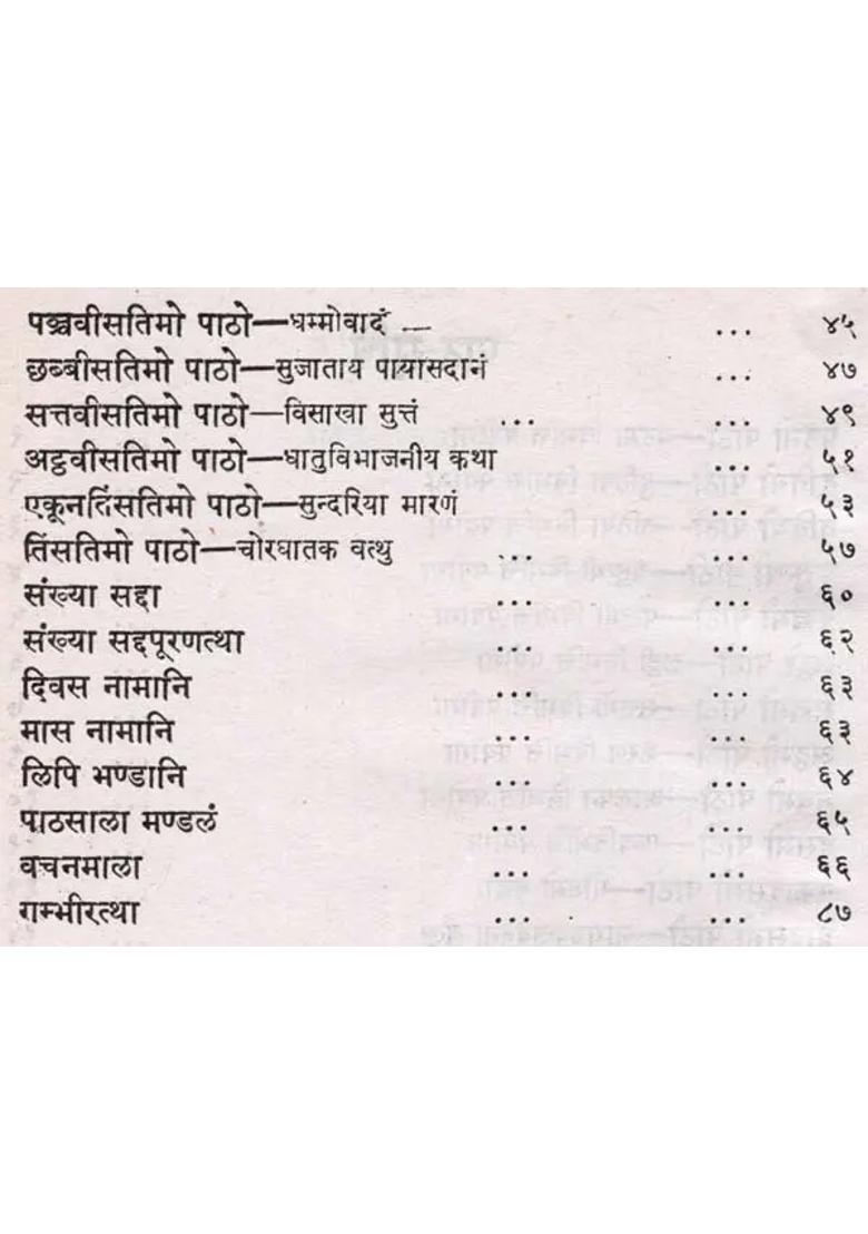 Pali-Paath-Mala (Part 1 An Old and Rare Book) - Indya