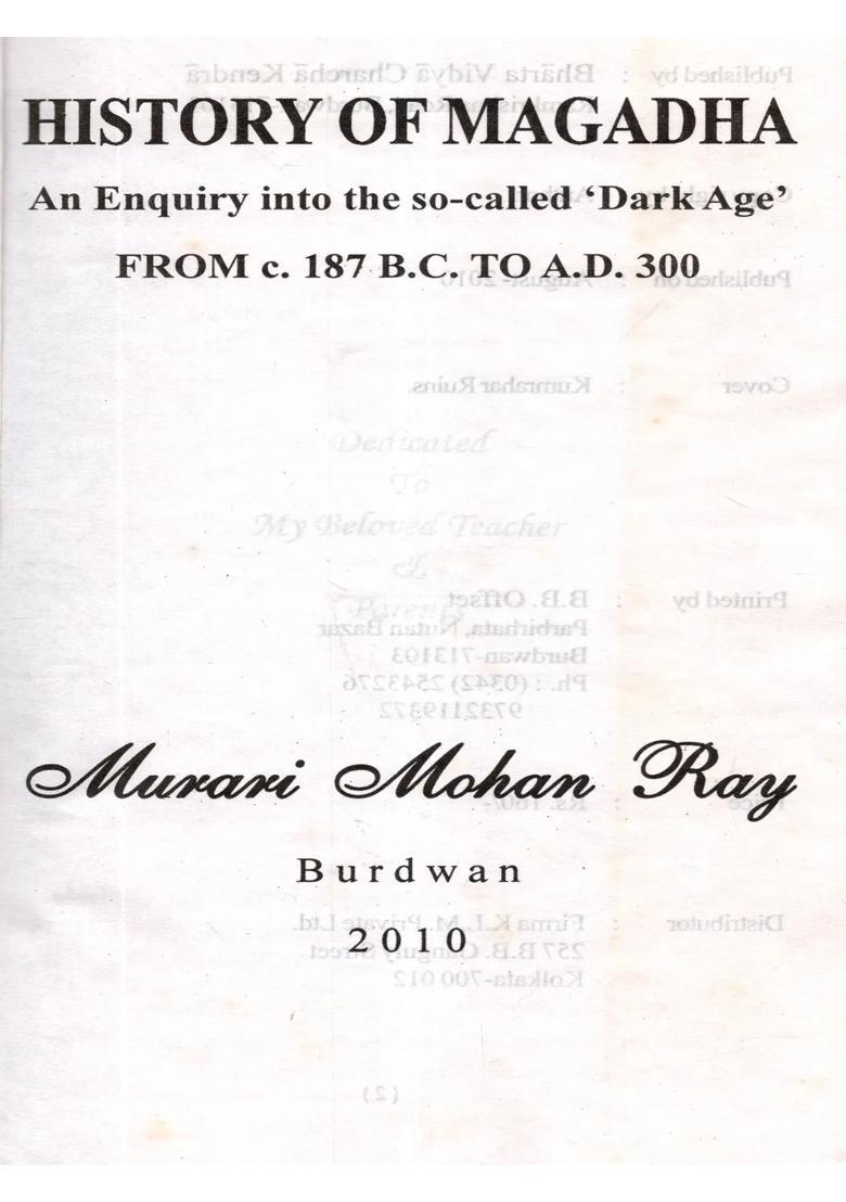 History of Magadha- An Enquiry into the So-Called 