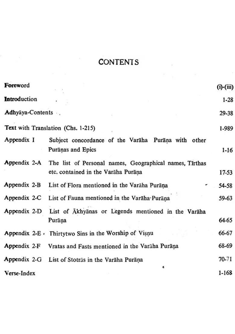 Varaha Purana- Text with English Translation (An Old and Rare with Pin Hole Book) - Indya