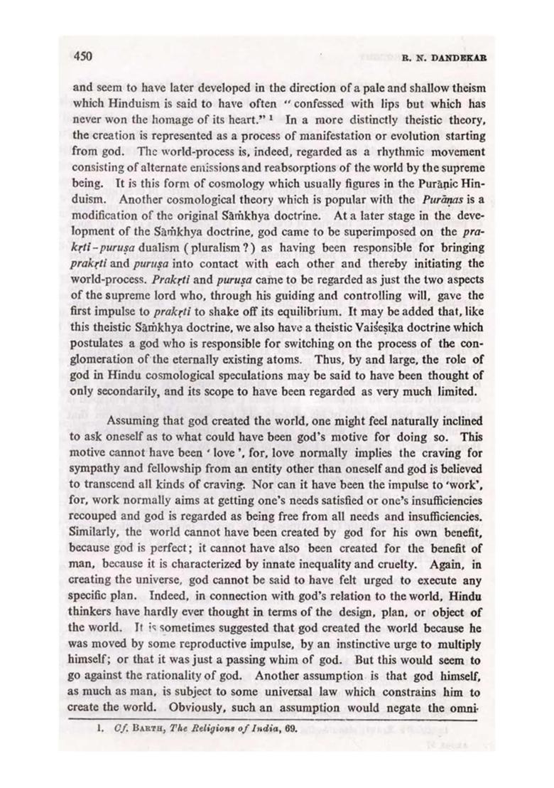 God in Hindu Thought (An Old and Rare Book) - Indya