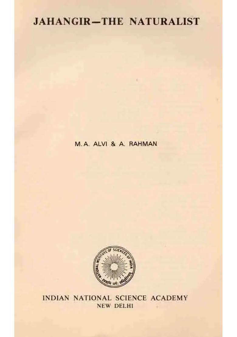 Jahangir- The Naturalist (An Old and Rare Book) - Indya