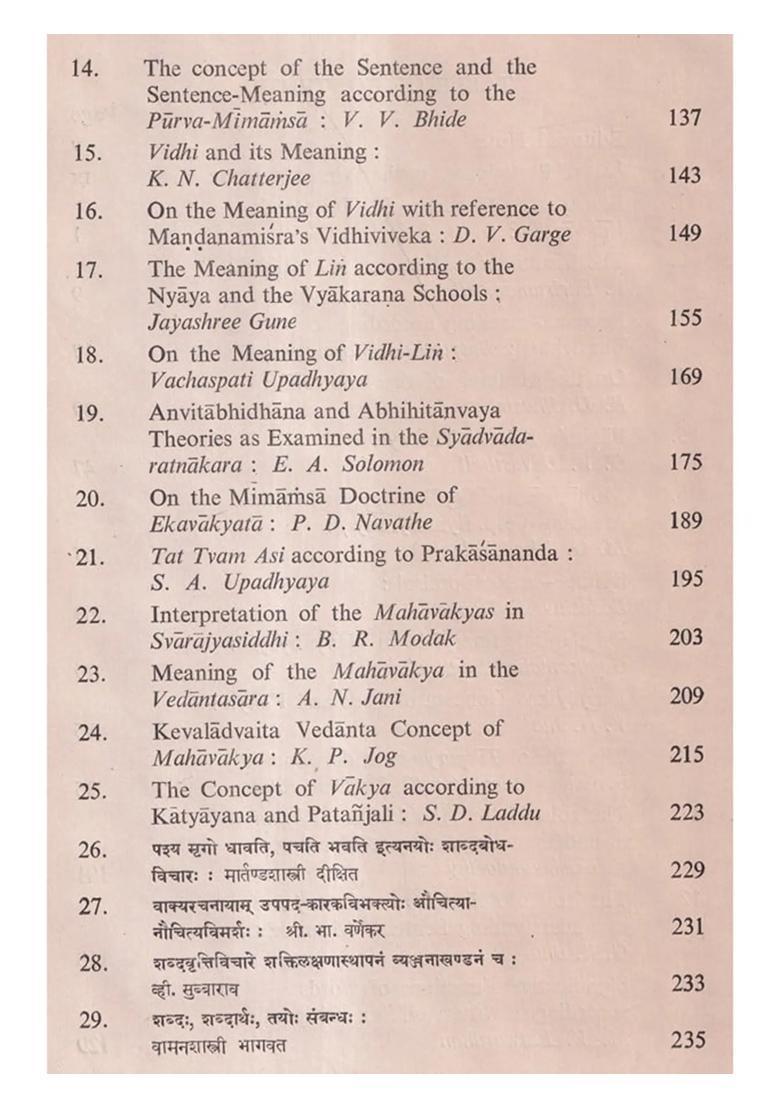 Ancient Indian Theories on Sentence Meaning (An Old and Rare Book) - Indya