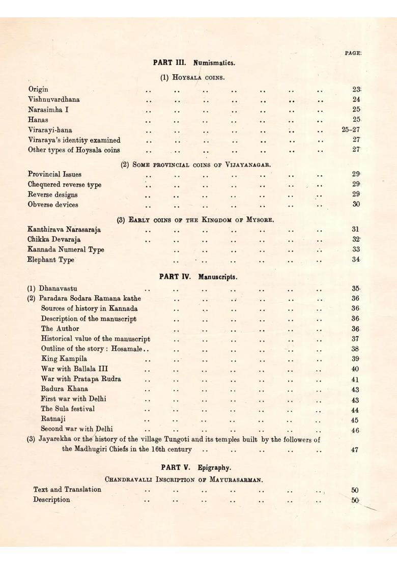 Annual Report of the Directorate of Archaeology and Museums in Karnataka for the Year 1929 (An Old and Rare Book) - Indya