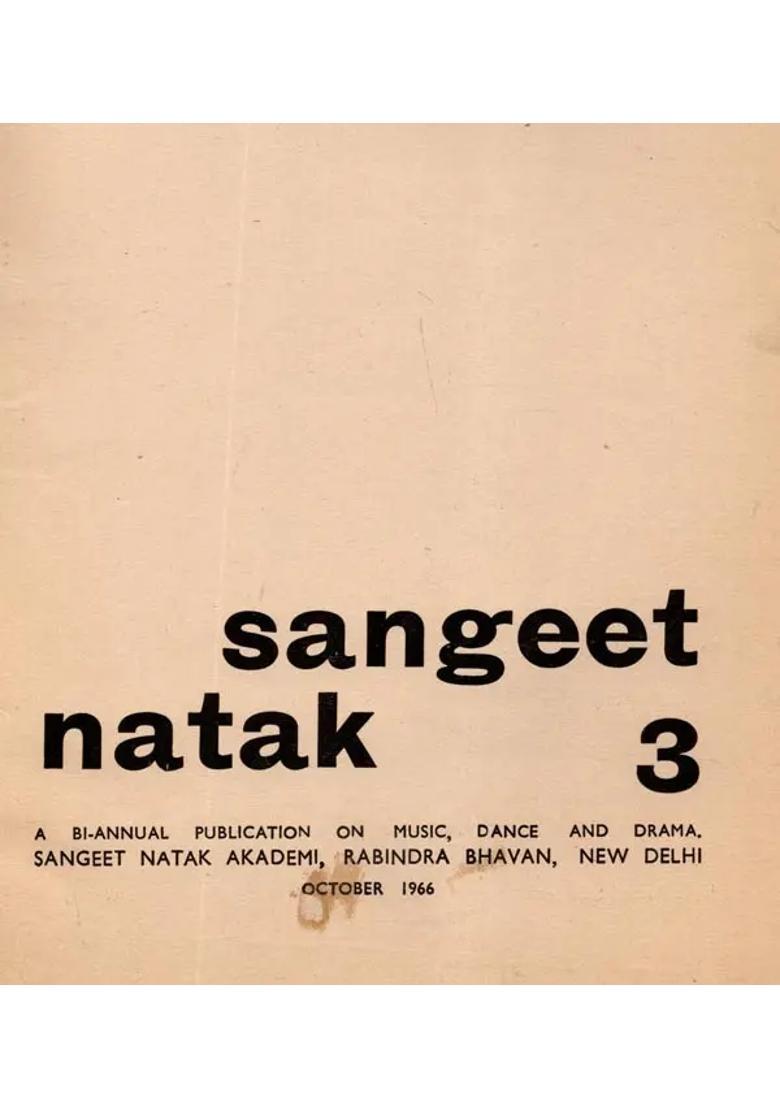 Sangeet Natak- Journal of the Sangeet Natak Akademi-3 (An Old and Rare Book) Only 1 Quantity Available - Indya