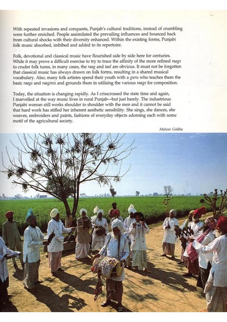 From Mustard Fields to Disco Lights- Folk Music and Musical Instruments of Punjab (An Old and Rare Book) Only 1 Quantity Available without CD - Indya