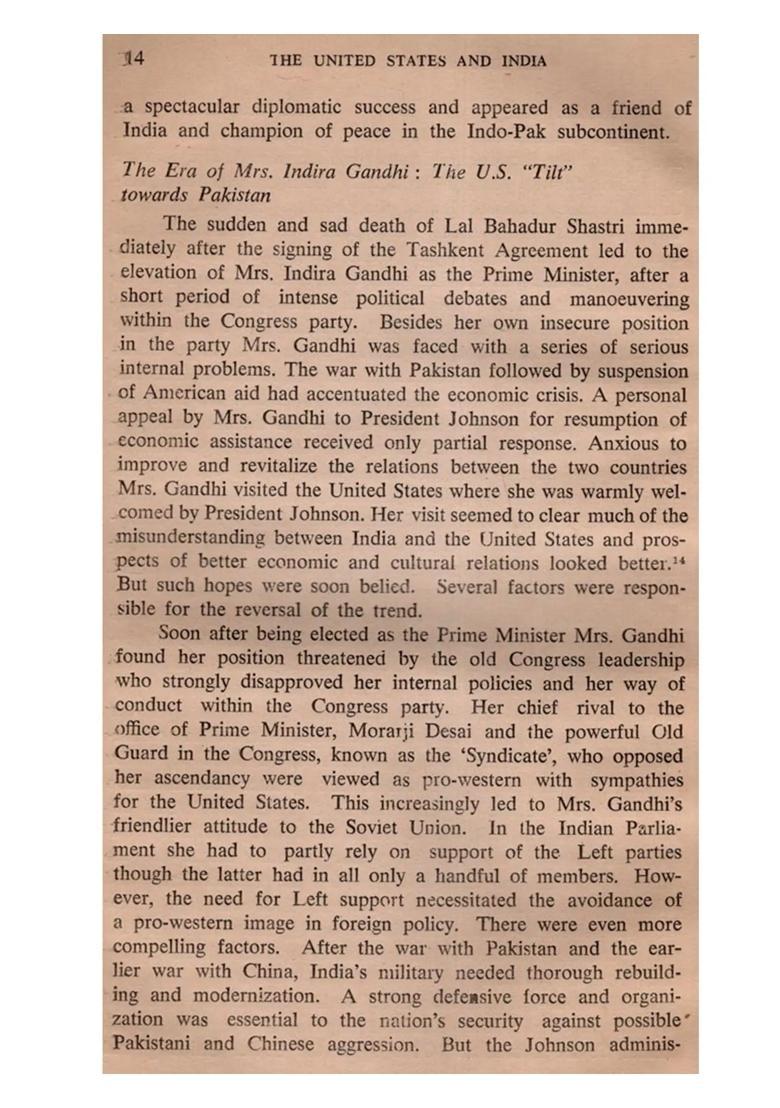 India and the United States: Reflections on Relationships (An Old and Rare Book) - Indya