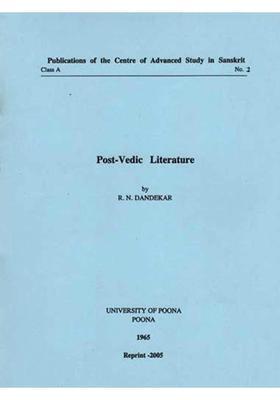 Post-Vedic Literature (An Old and Rare Book)