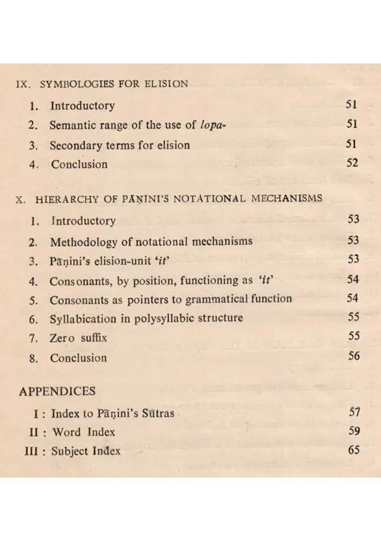 Panini and Elision- Being an Analytical Study of Panini
