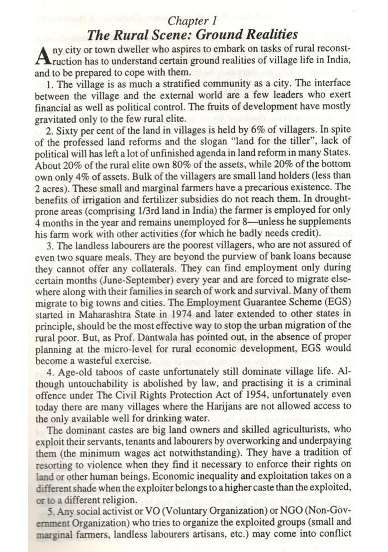 Rural Reconstruction Challenges & Opportunities (An Old and Rare Book) - Indya