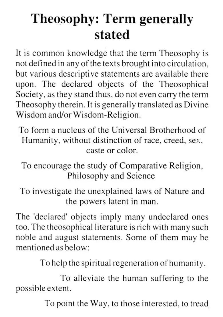 The True Path of Theosophy (An Old and Rare Book) - Indya