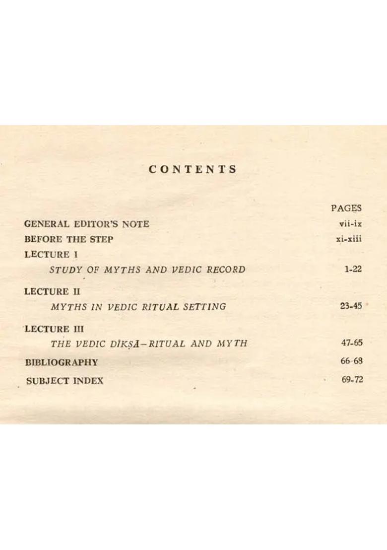 Vedic Myths in Social Perspective (Acharya Dr. Vishva Bandhu Memorial Lectures) (An Old and Rare Book) - Indya