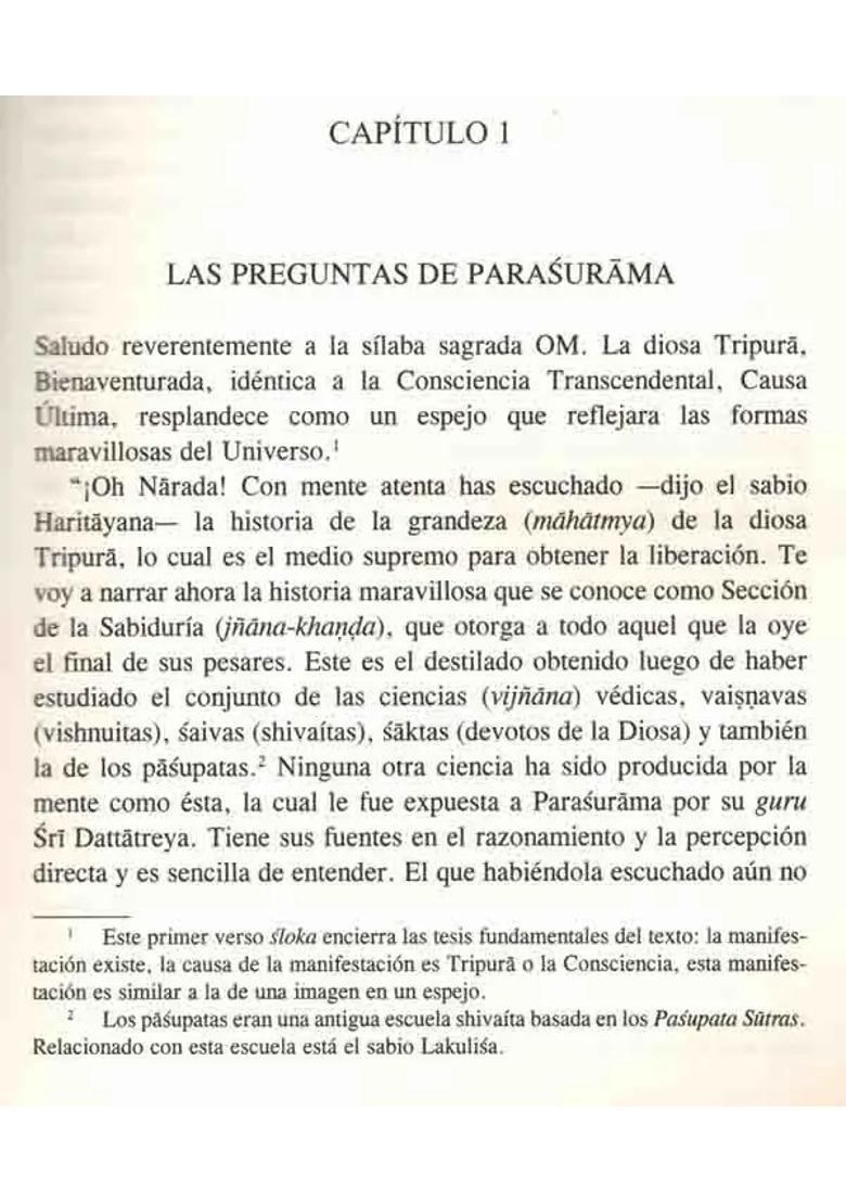 El Misterio De La Diosa Tripura- Tripura Rahasya: The Mystery of Goddess Tripura- Tripura Rahasya (Wisdom Section) Spanish - Indya