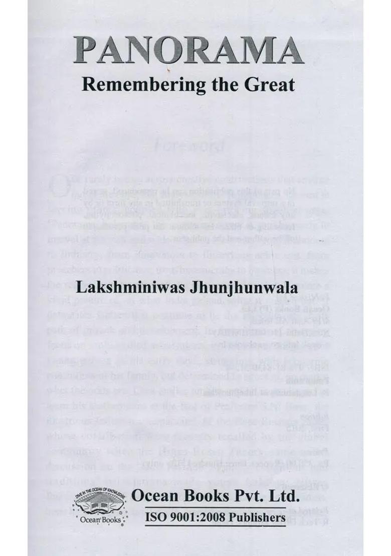 Panorama: Remembering of Great - Indya