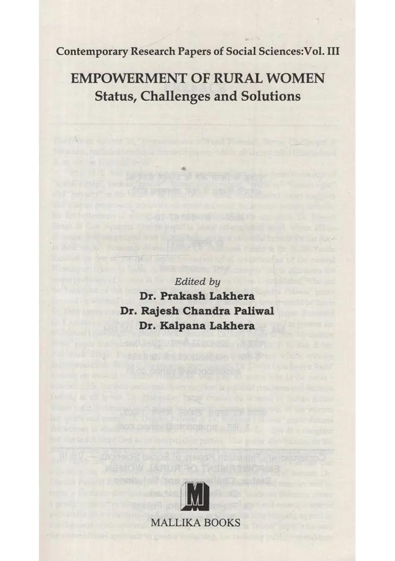 Empowerment of Rural Women: Status, Challenges and Solutions - Indya
