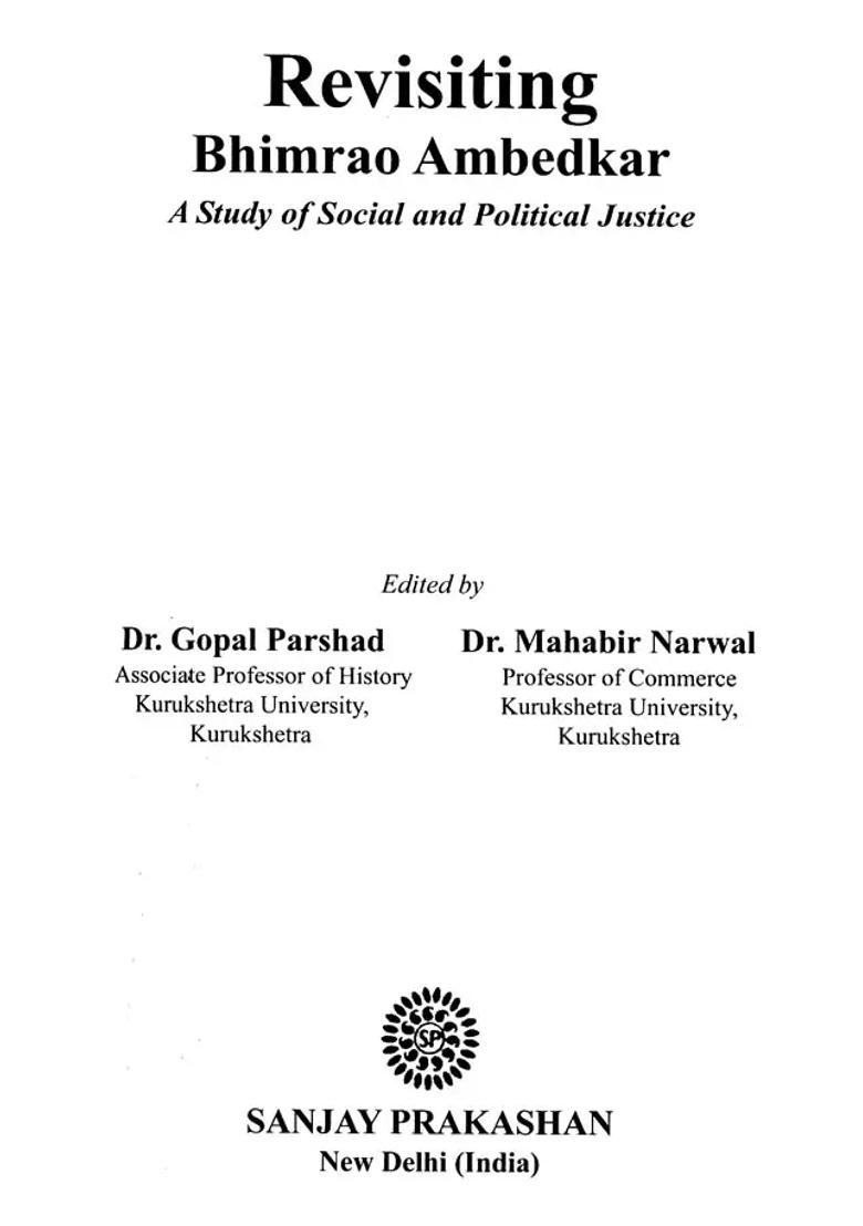 Revisiting Bhimrao Ambedkar- A Study of Social and Political Justice - Indya