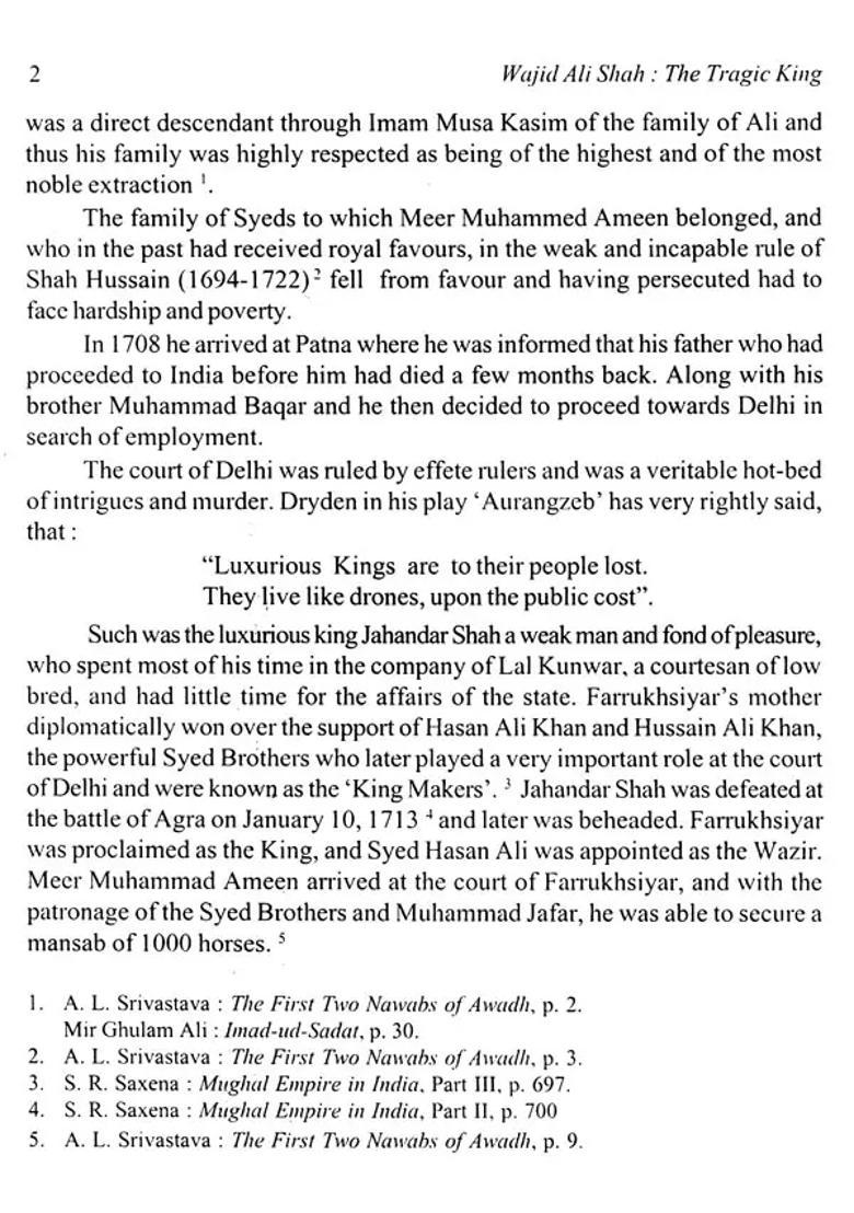 Wajid Ali Shah- The Tragic King - Indya