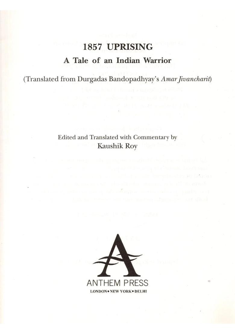 1857 Uprising: A Tale of an Indian Warrior (Translated from Durgadas Bandopadhyay