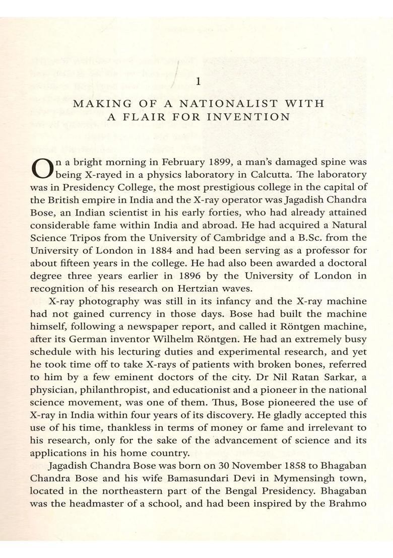 Unsung Genius: A Life of Jagadish Chandra Bose - Indya