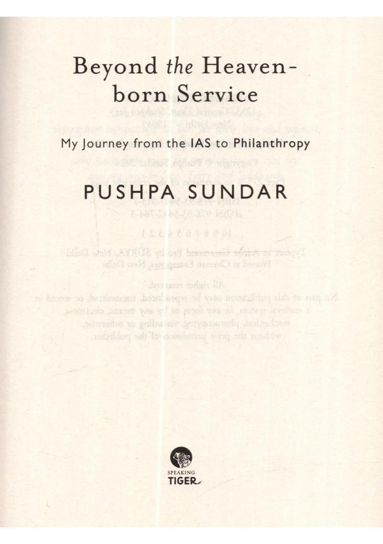 Beyond the Heaven-Born Service: My Journey from the Ias to Philanthropy - Indya