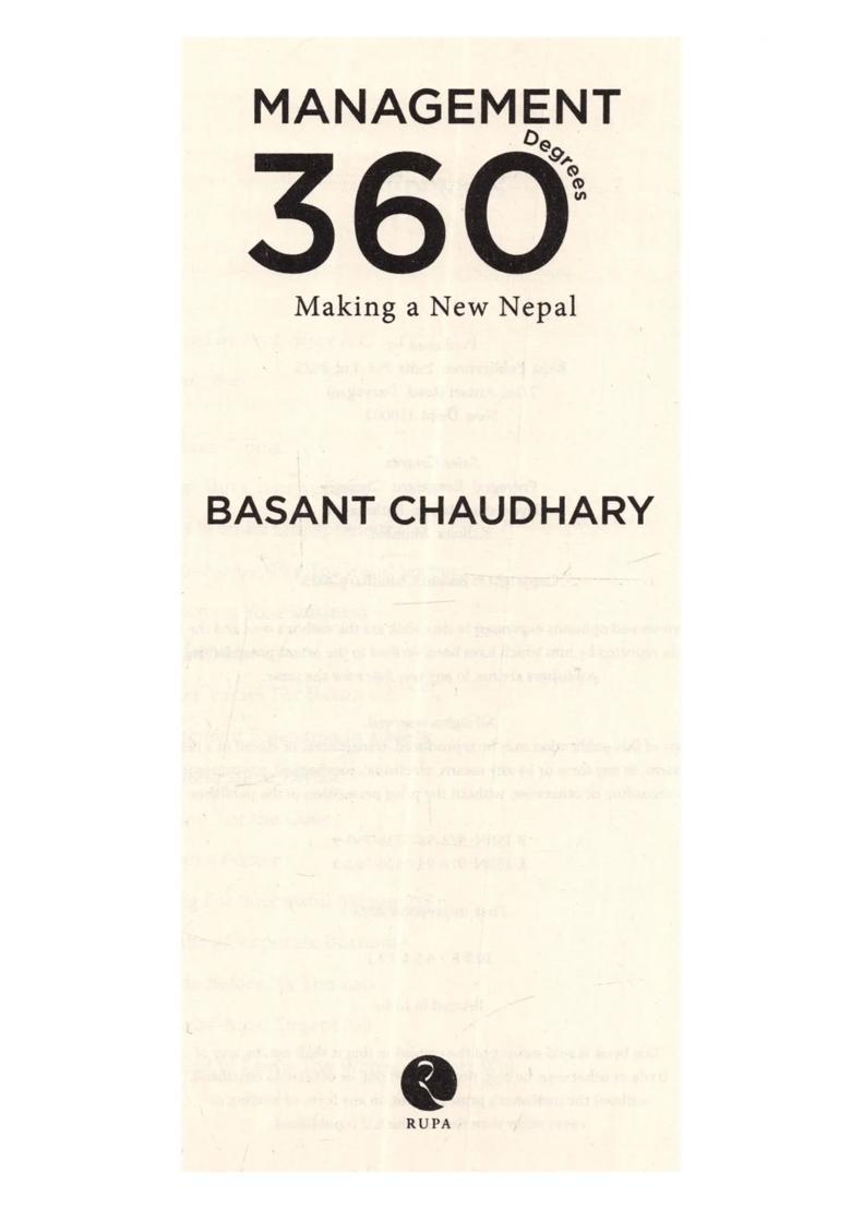 Management 360 Degrees: Making a New Nepal - Indya
