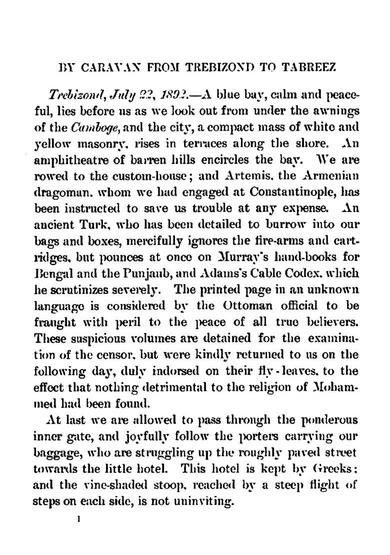 From The Black Sea (Through Persia and India) - Indya