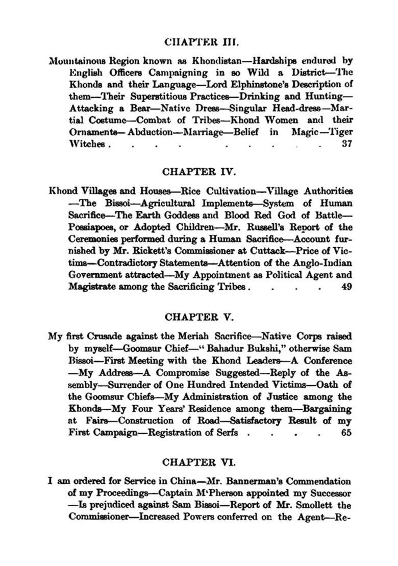 A Personal Narrative of Thirteen Years Service Amongst the Wild Tribes of Khondistan for the Suppression of Human Sacrifice - Indya