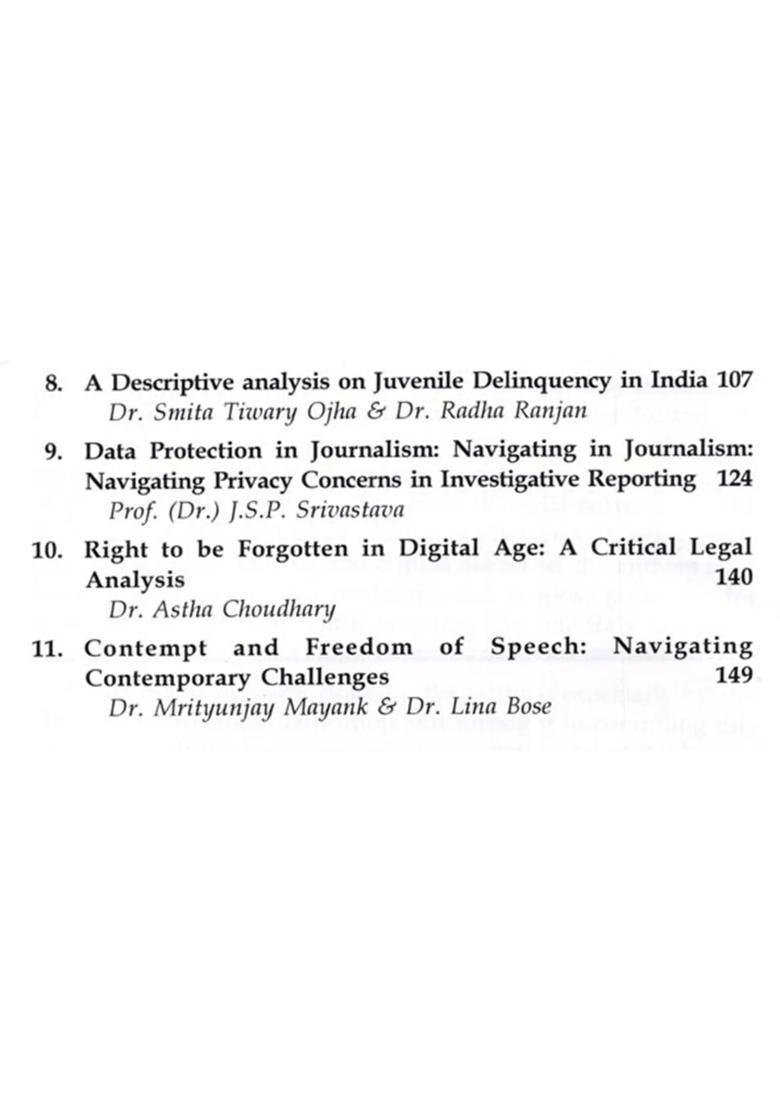 Media Law & Privacy in India: Contemporary Issues & Challenges - Indya
