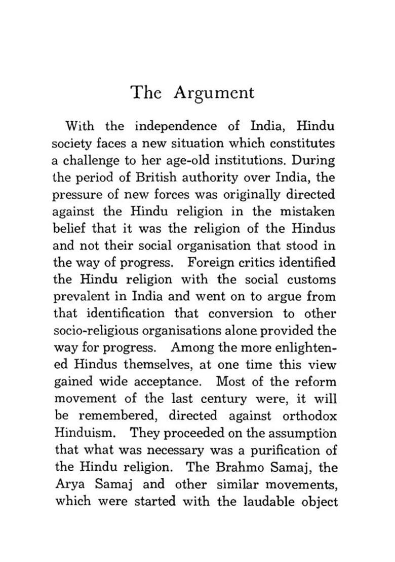 Hindu Society at Cross Roads - Indya