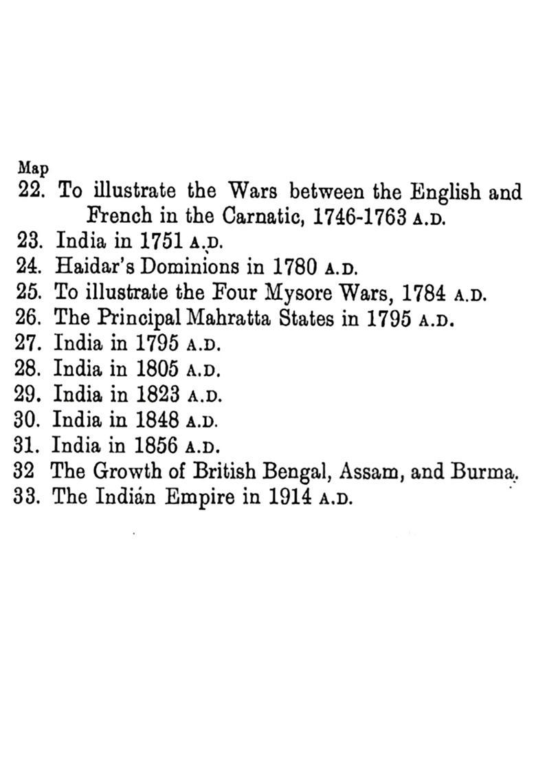 Historical Atlas of India- For the Use of High Schools Colleges - Indya