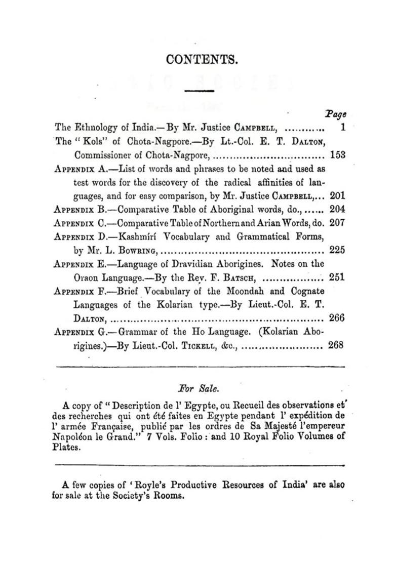 The Ethnology of India - Indya