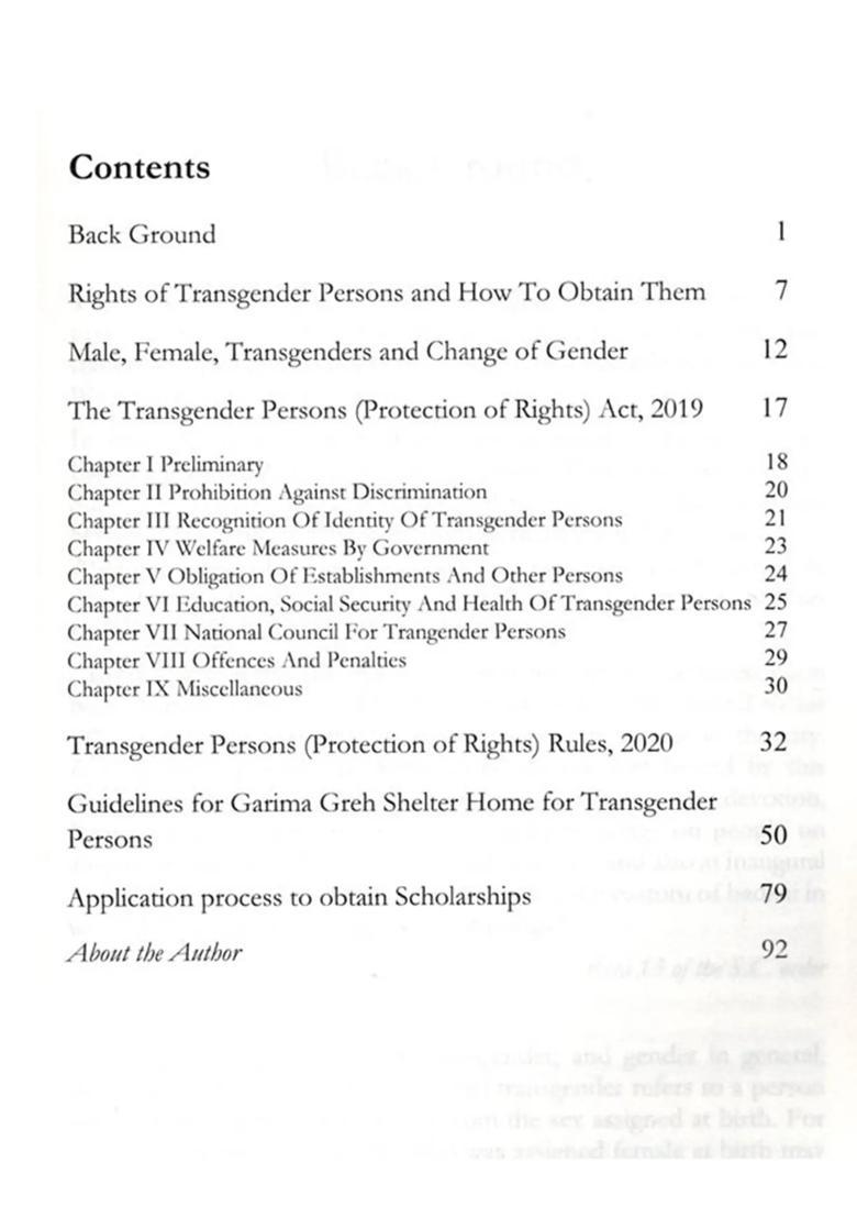 Law of Transgender Rights in India- A Practical Guide for Transgenders - Indya