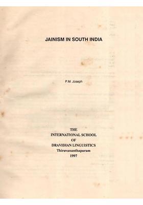 Jainism in South India (An Old and Rare Book)