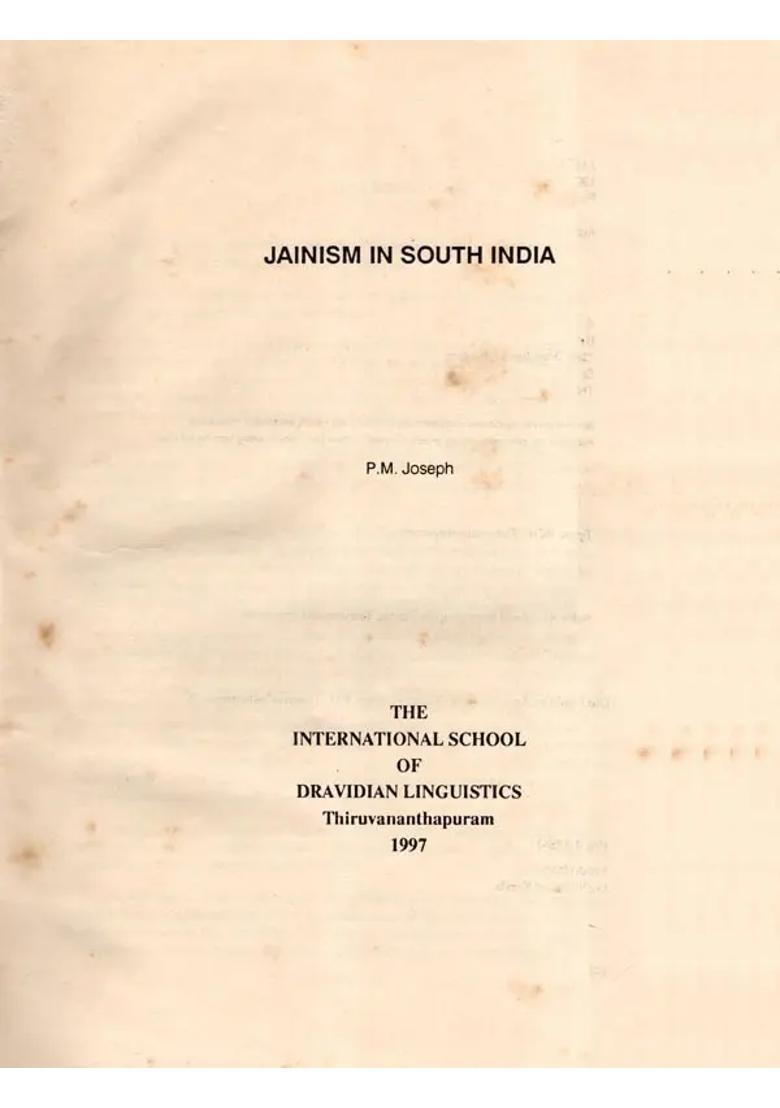 Jainism in South India (An Old and Rare Book) - Indya