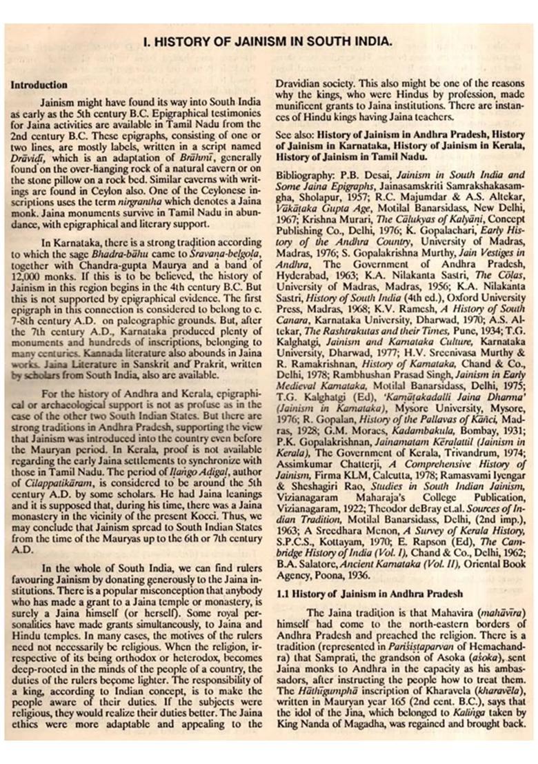 Jainism in South India (An Old and Rare Book) - Indya