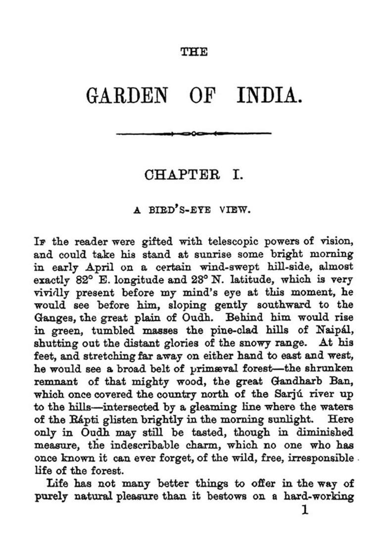 Chapters on Oudh History and Affairs: The Garden of India - Indya
