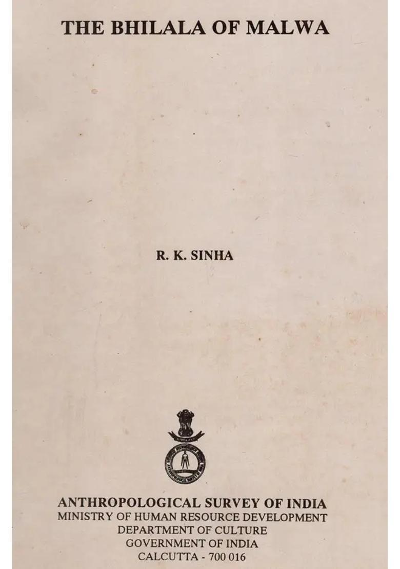 The Bhilala of Malwa (An Old and Rare Book) - Indya