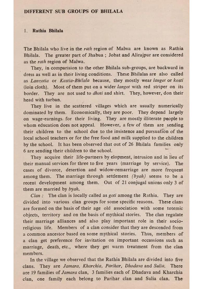 The Bhilala of Malwa (An Old and Rare Book) - Indya