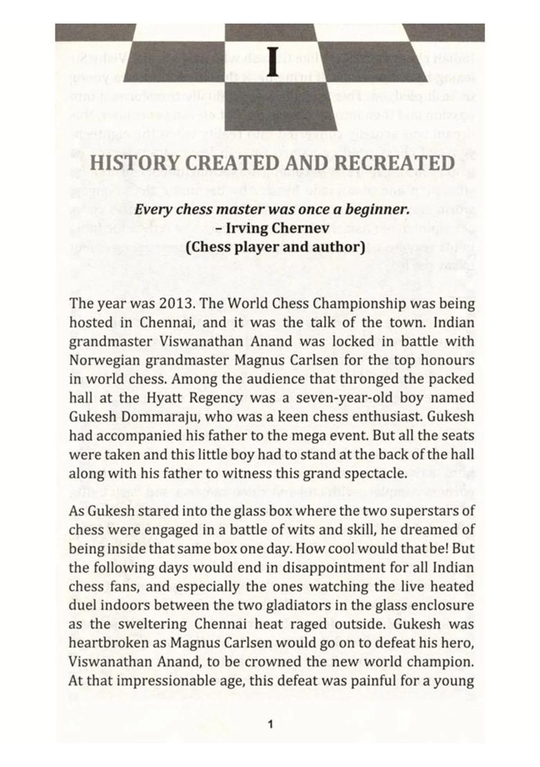 Gukesh Dommaraju: From Chess Prodigy to World Champion (Biography) - Indya