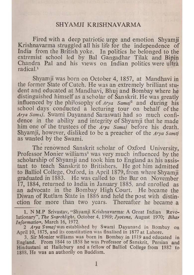 Struggle for Freedom Some Great Indian Revolutionaries (An Old and Rare Book) - Indya