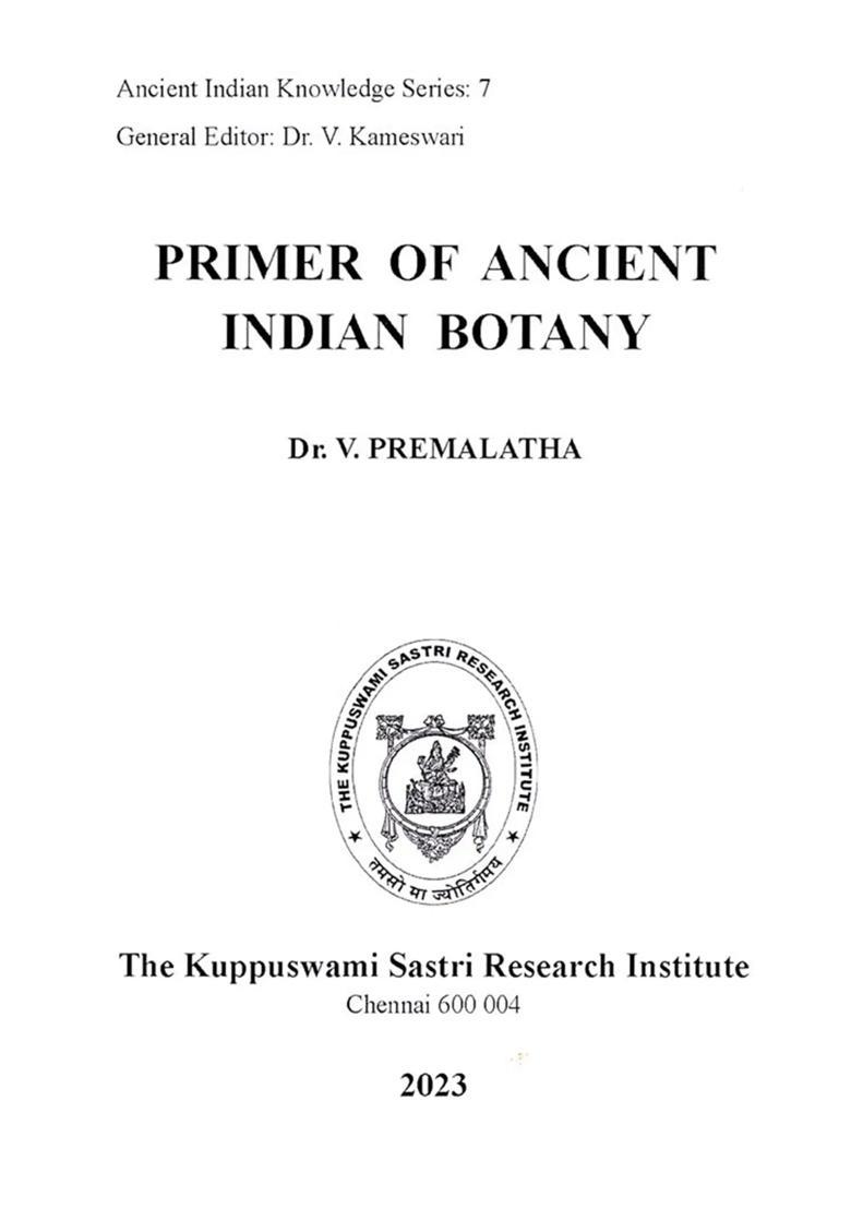Primer of Ancient Indian Botany - Indya