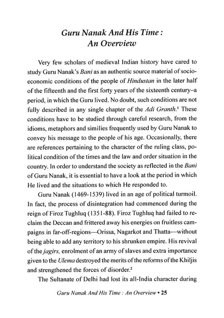 Guru Nanak and the Indian Society - Indya