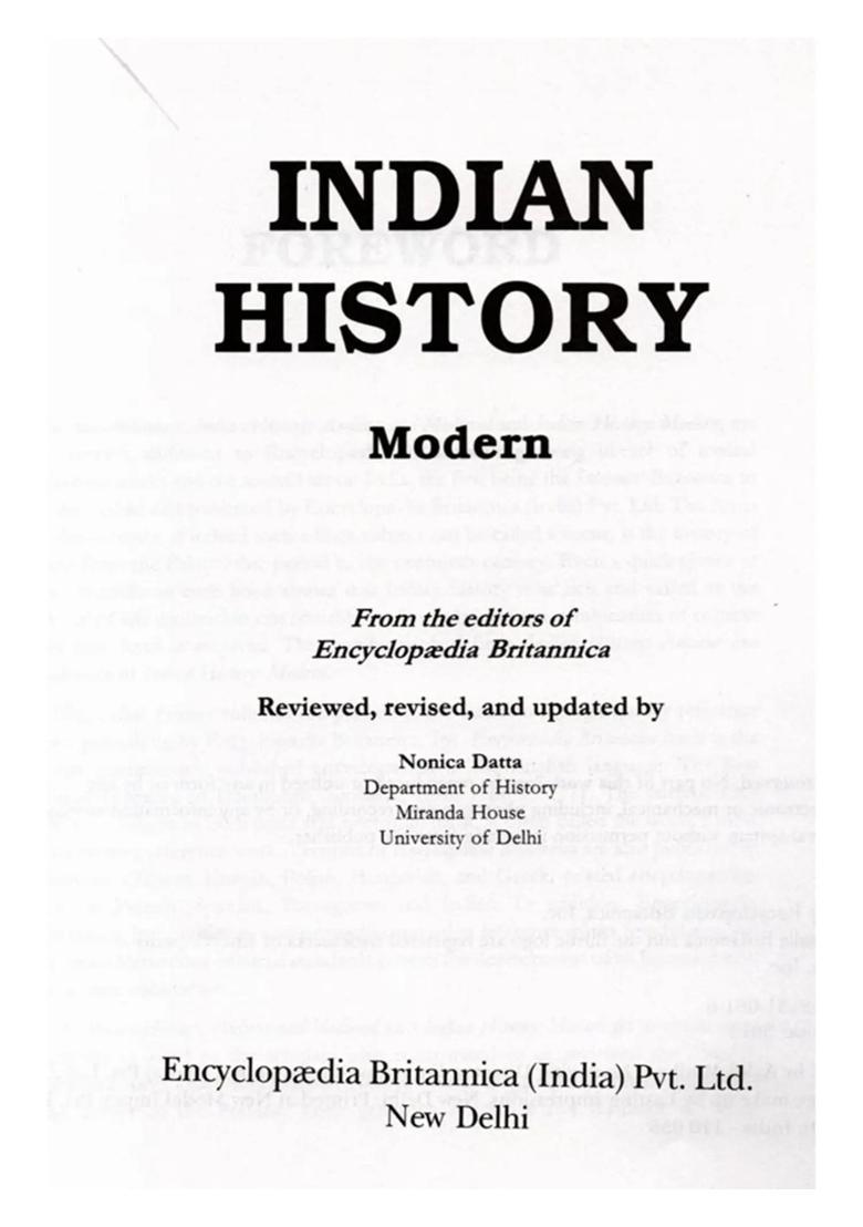 Indian History: Modern - Indya
