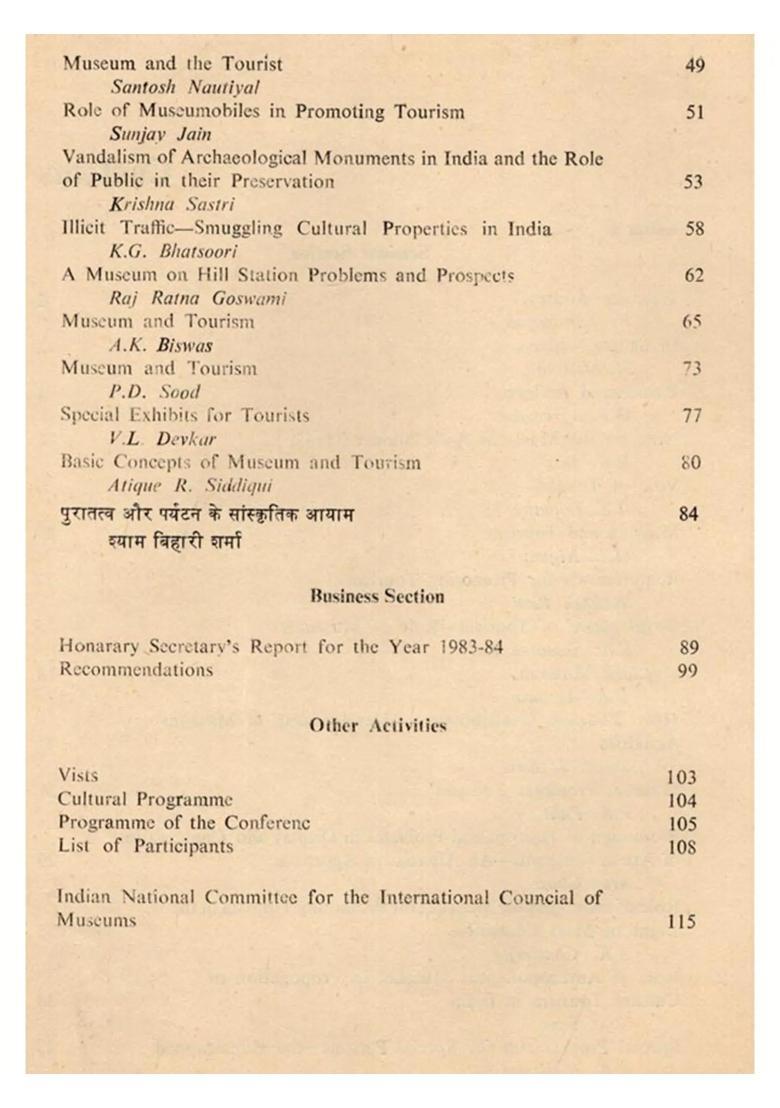 Museum and Tourism (An Old and Rare Book) - Indya