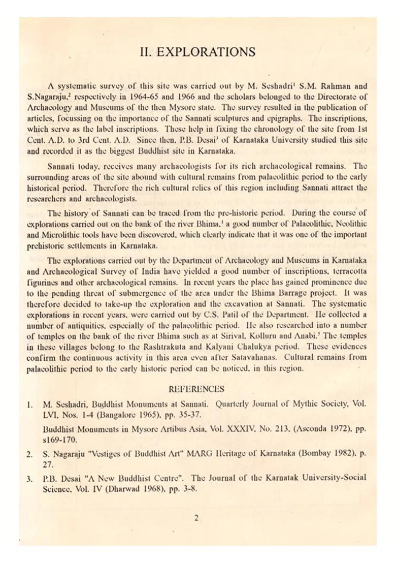 Interim Report on the Excavations at Sannati, 1993-95 (An Old and Rare Book) - Indya