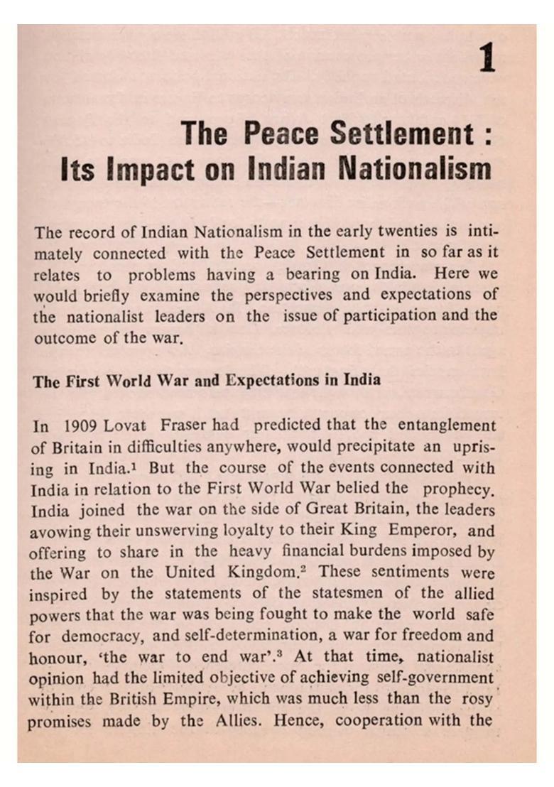 Indian Nationalism and External Forces (1920-47) An Old and Rare Book - Indya
